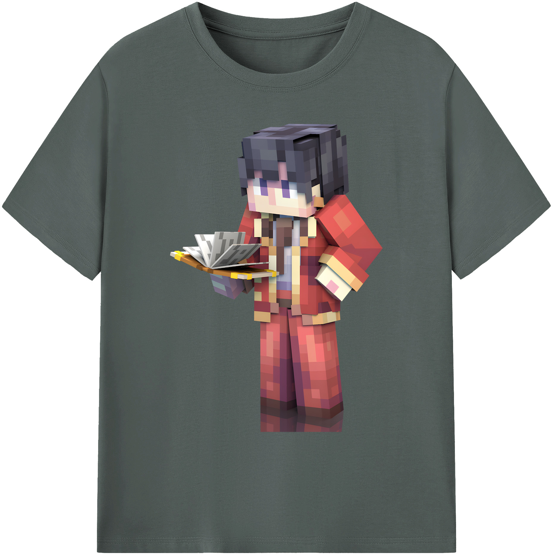 （画像用） マインクラフト ブロックの世界 Minecraft MC Block world 綿100％ メンズ半袖Tシャツ｜肌触りやわらか＆通気性